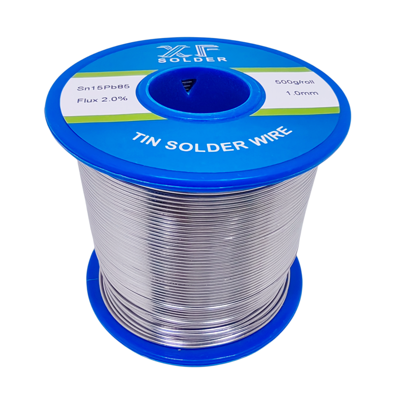 Fil à souder en étain et plomb Sn15/Pb85, diamètre de 0.8mm en bobine, poids 100g, 400g et 800g pour les connexions de circuits imprimés en provenance de Chine