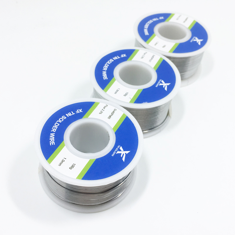 Fil d'étain 40 60 Sn40Pb60 en bobine, poids 100g 250g 500g 1000g et diamètre 1.6mm pour l'électronique fiable et le soudage de PCB